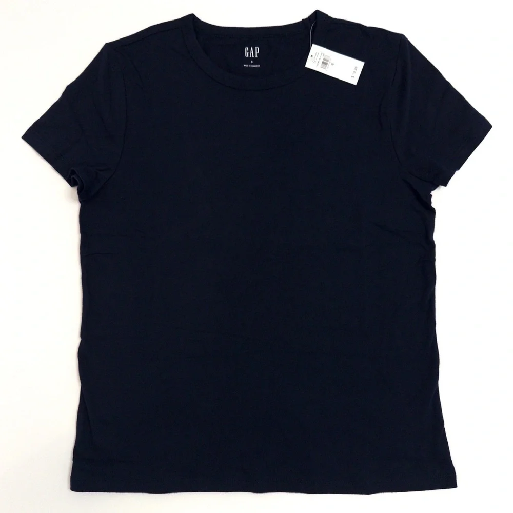 NWT GAP Favorite Crewneck T-Shirt Navy Blue Size S Basics - Picture 3 of 14